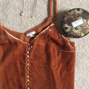 NWT Madewell Antique Gold Velvet Cami